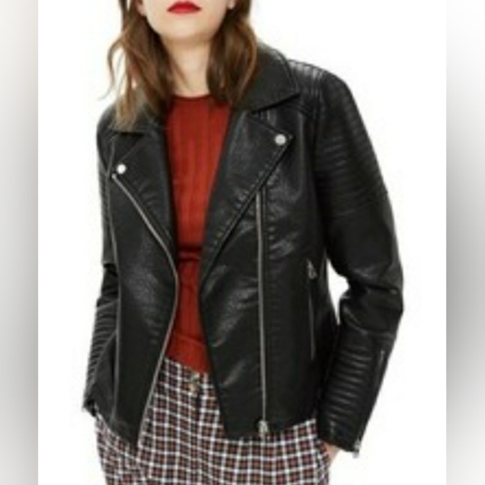 TopShop Faux Leather Moto Jacket